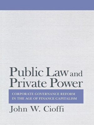cover image of Public Law and Private Power